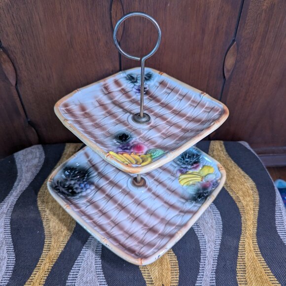 *COMING SOON*Vintage 2 Tier Ceramic Treat stand - Picture 1 of 9